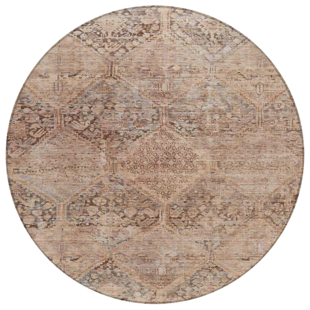Iriius Orange Washable Indoor-Outdoor Rug