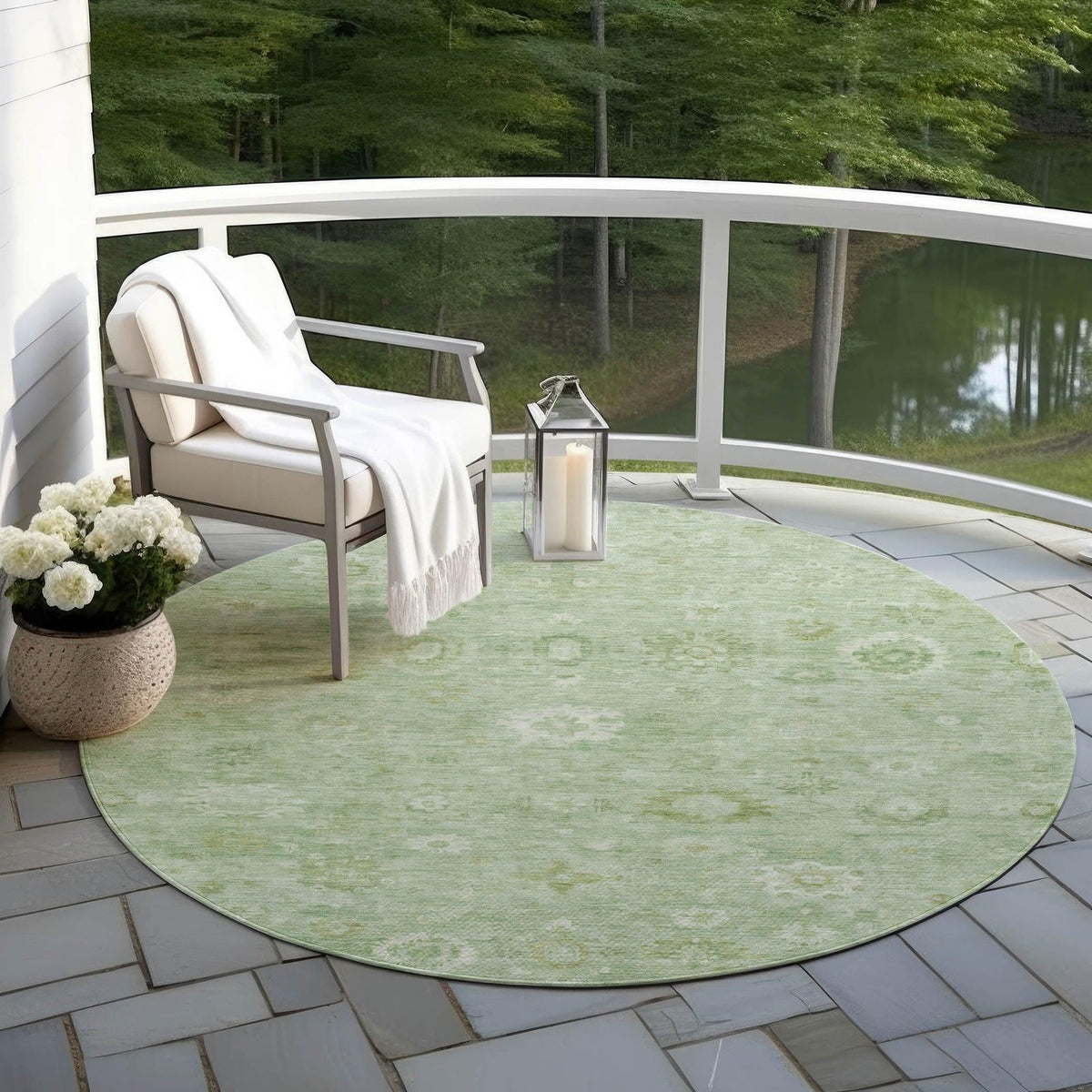 Laeara Aloe Washable Indoor-Outdoor Rug