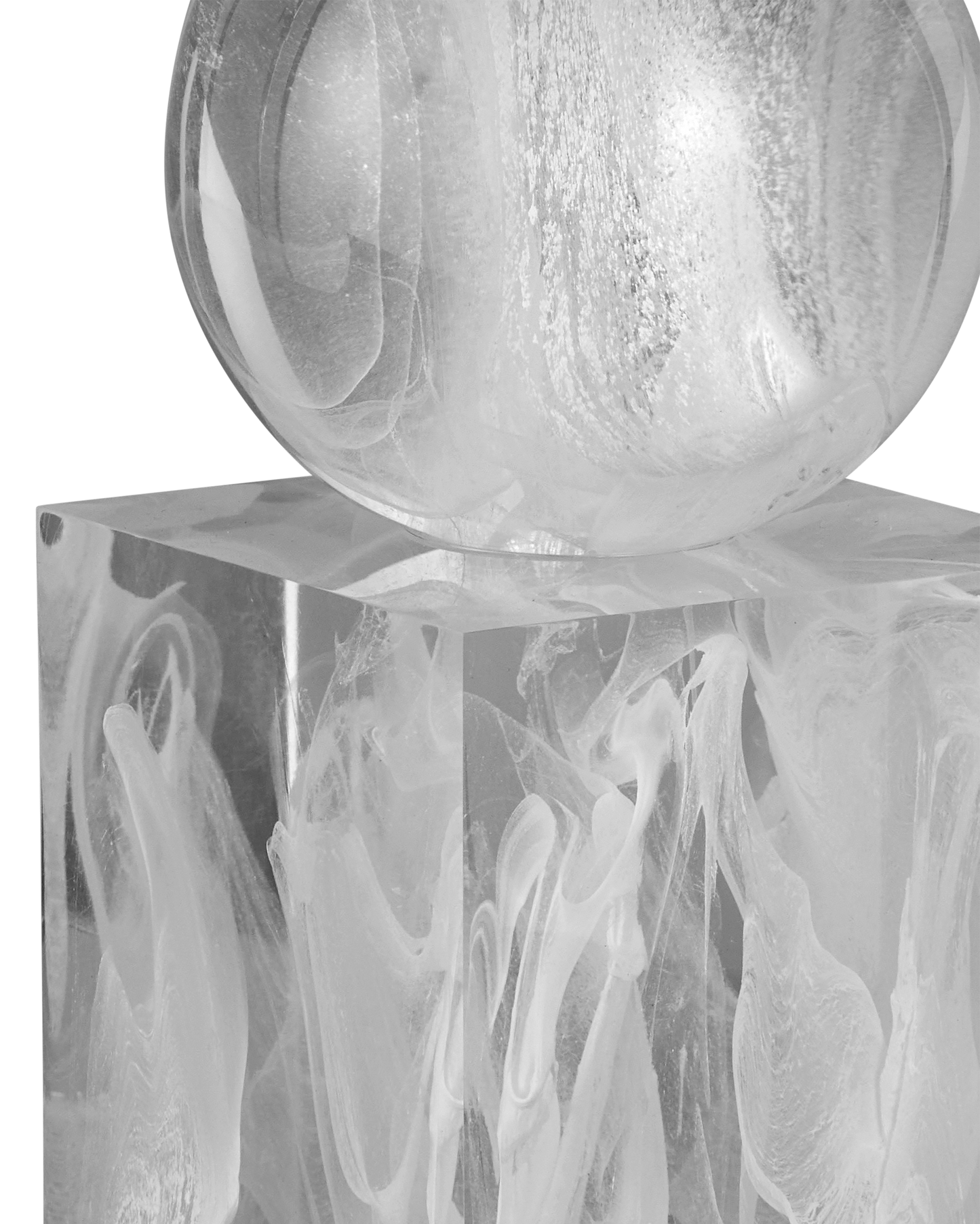 Nova Composite White Objects Sculpture (Set of 2)