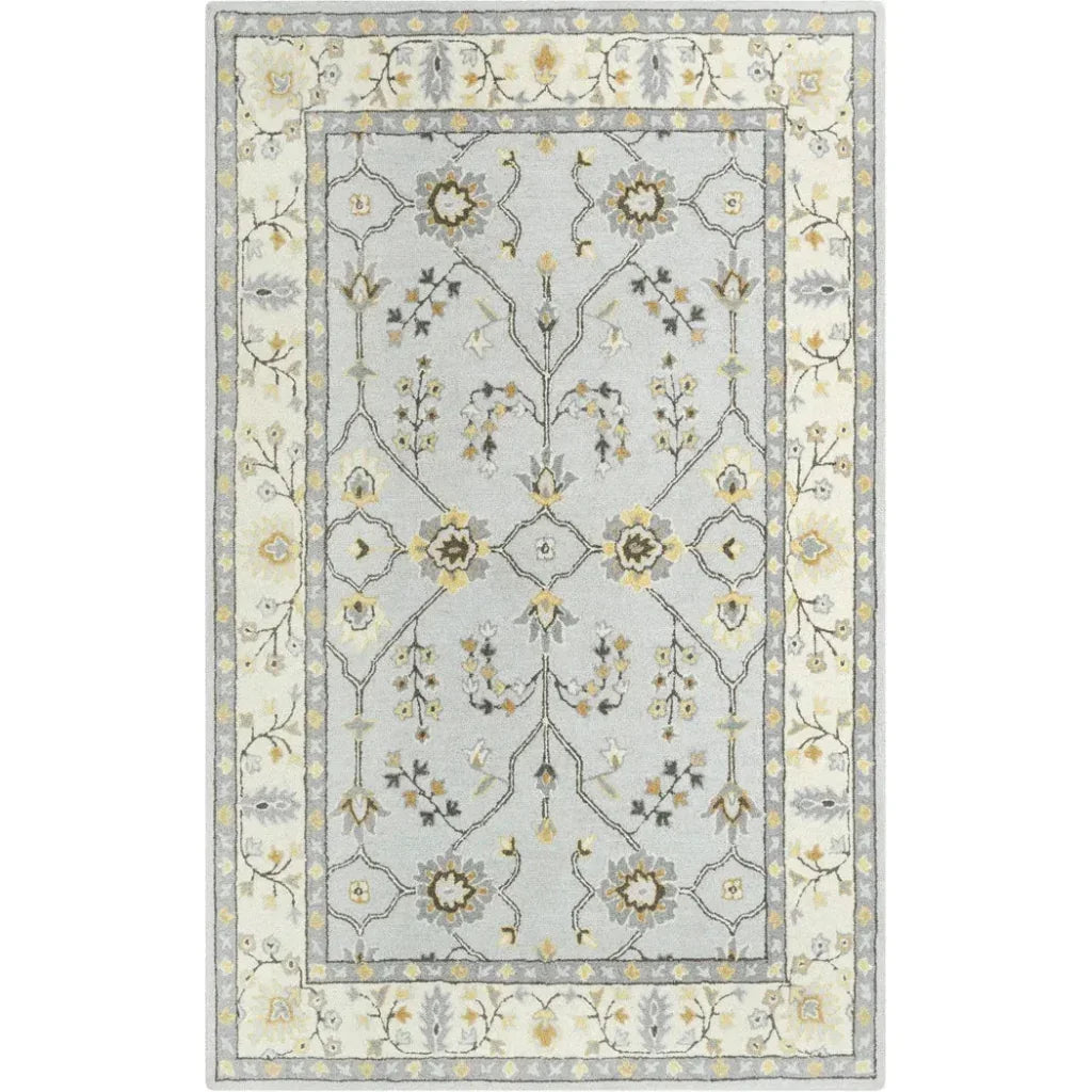 Bahn Traditional Gray Living Room Rug