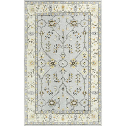 Bahn Traditional Gray Living Room Rug