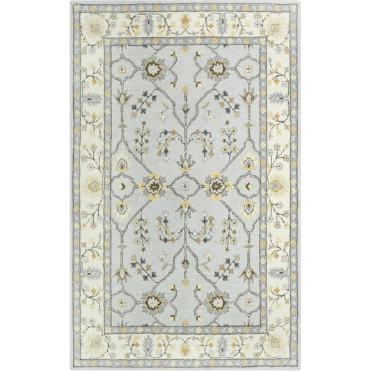 LOOMLAN Bahn Traditional Gray Living Room Rug Area Rugs
