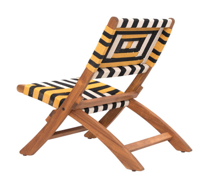 Zuo Modern Sunbeam Wood Multicolor Lounge Chair