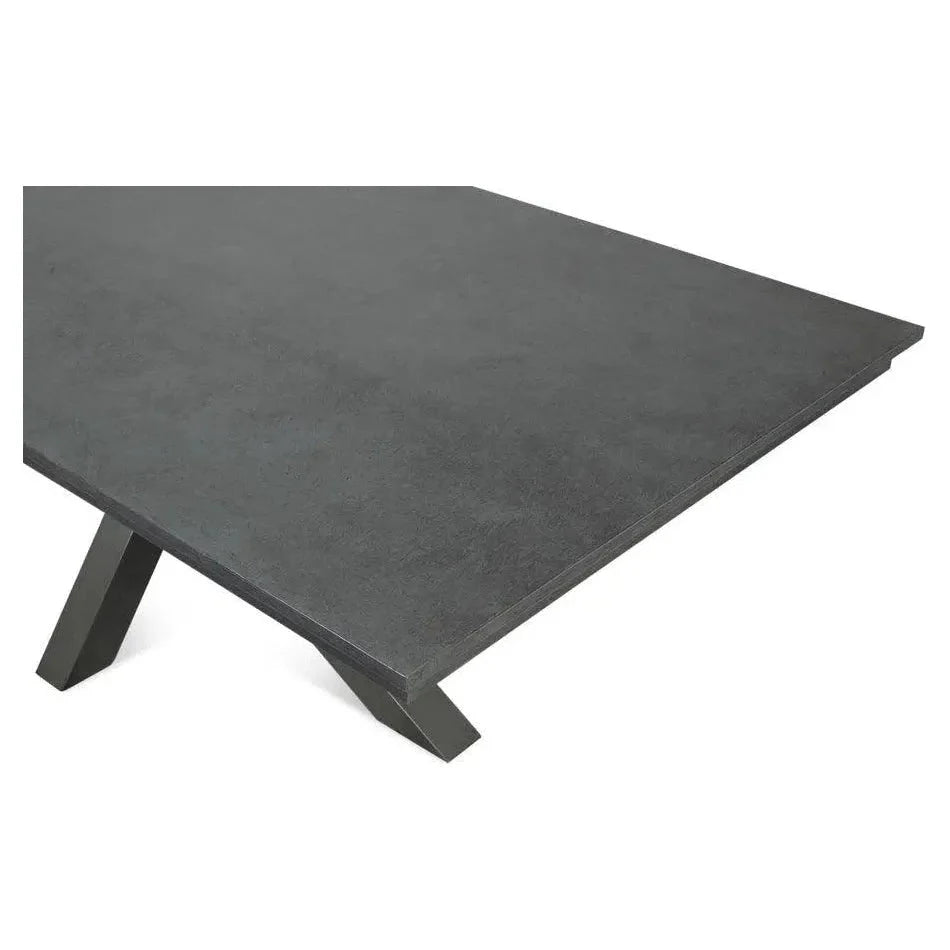 Sarreid Eich Tulip Wood Base Grey Rectangular Dining Table