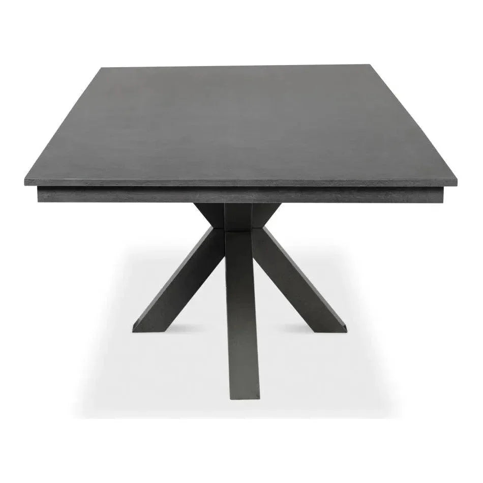 Sarreid Eich Tulip Wood Base Grey Rectangular Dining Table