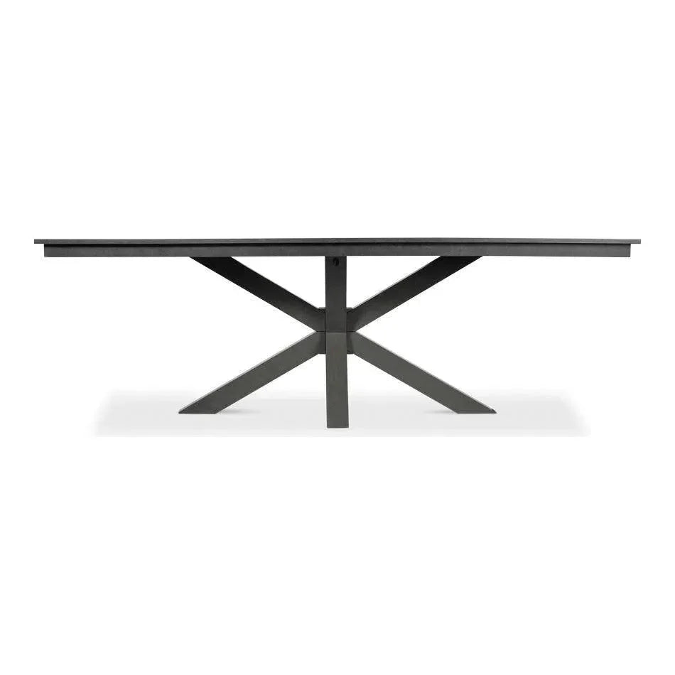 Sarreid Eich Tulip Wood Base Grey Rectangular Dining Table