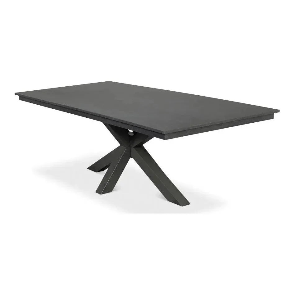 Sarreid Eich Tulip Wood Base Grey Rectangular Dining Table