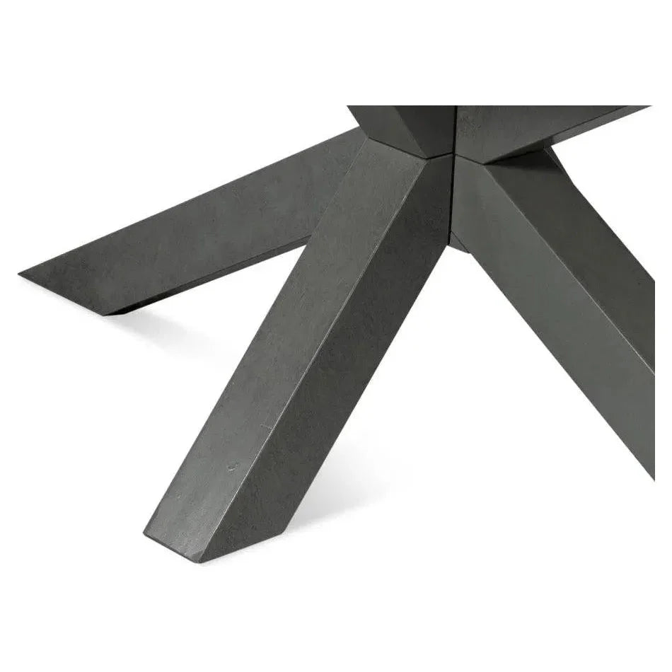 Sarreid Eich Tulip Wood Base Grey Rectangular Dining Table