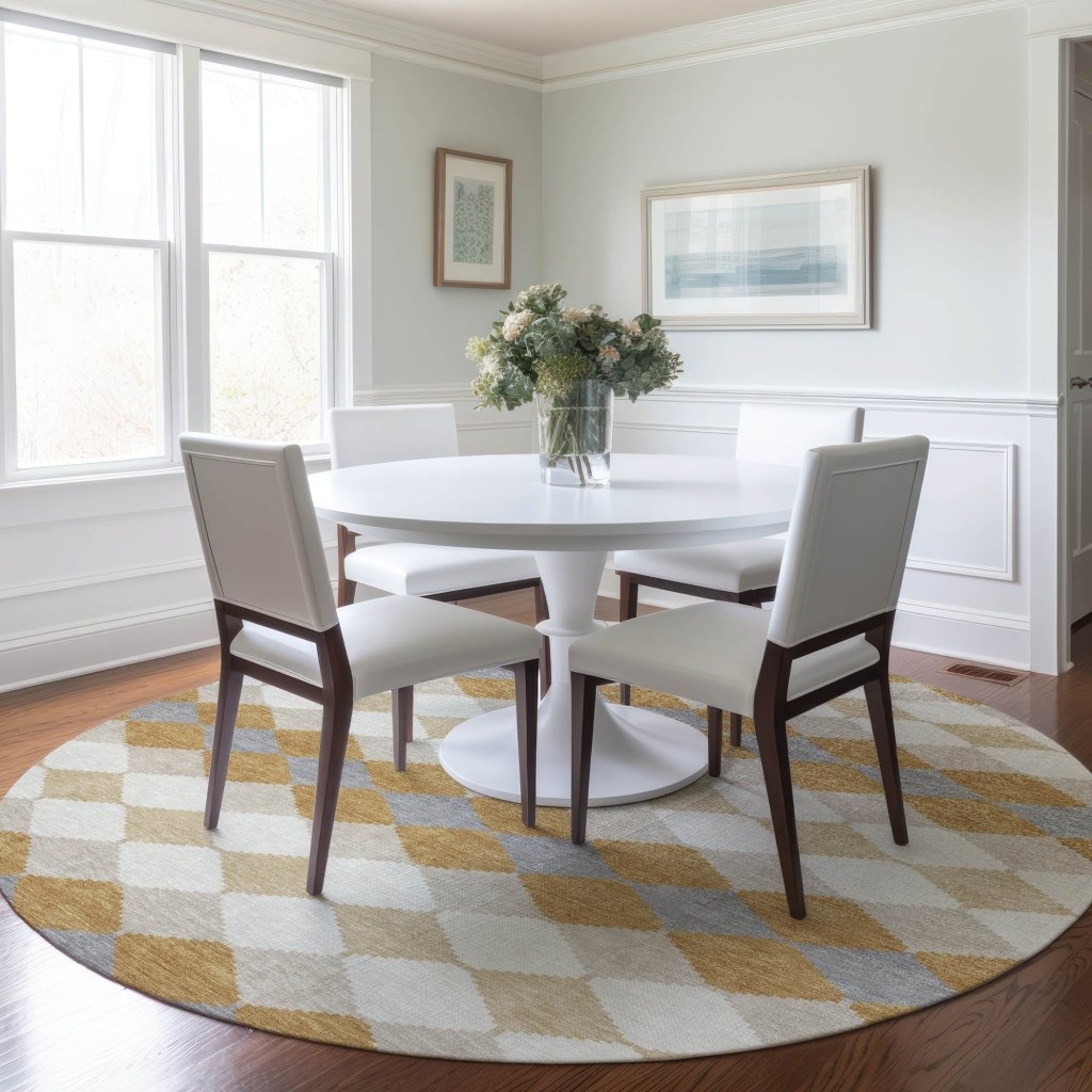LOOMLAN Rugs Eira Gold Washable Indoor-Outdoor Rug