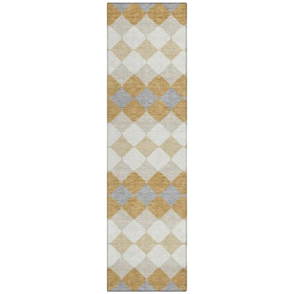 LOOMLAN Rugs Eira Gold Washable Indoor-Outdoor Rug