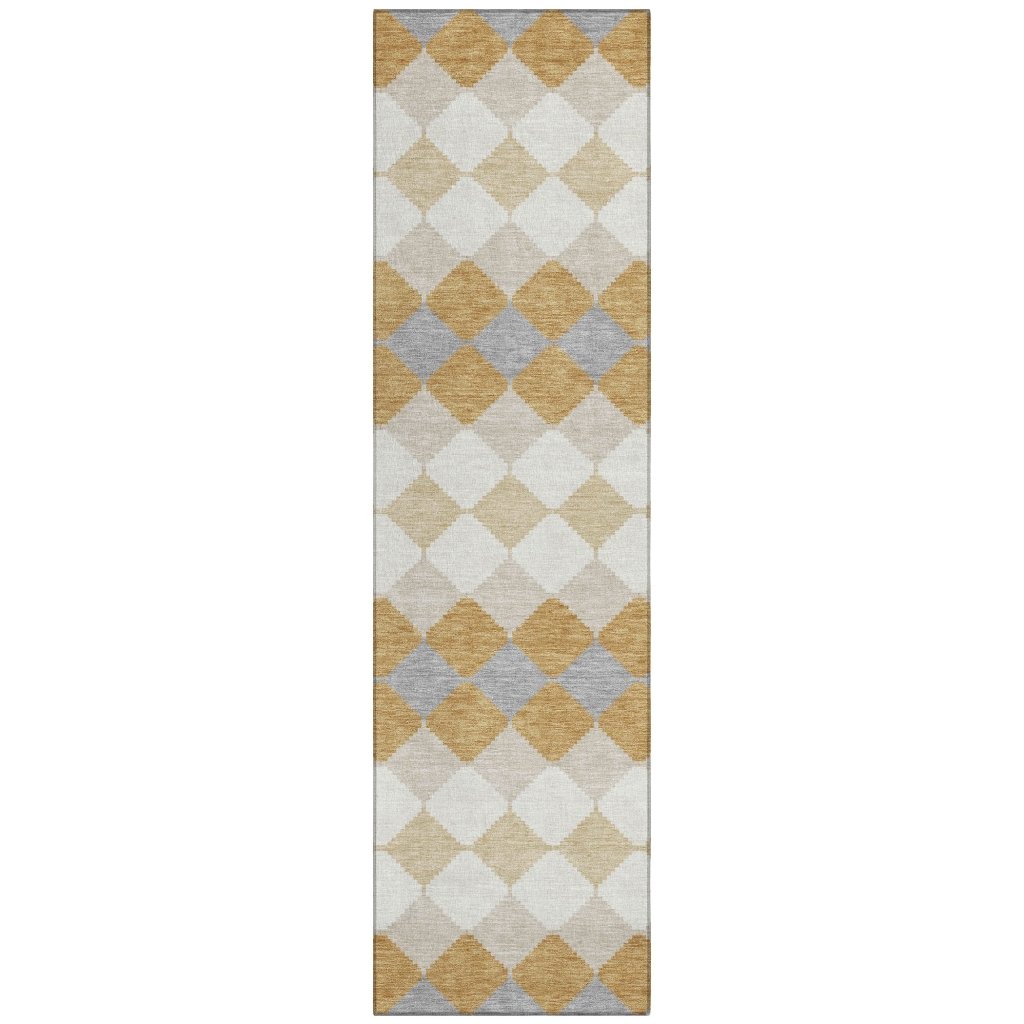 LOOMLAN Rugs Eira Gold Washable Indoor-Outdoor Rug
