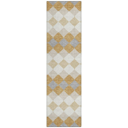 LOOMLAN Rugs Eira Gold Washable Indoor-Outdoor Rug