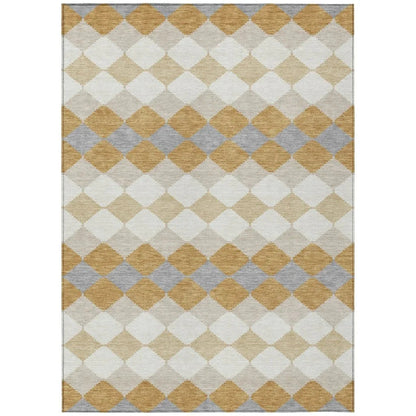 LOOMLAN Rugs Eira Gold Washable Indoor-Outdoor Rug