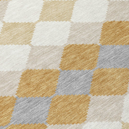 LOOMLAN Rugs Eira Gold Washable Indoor-Outdoor Rug