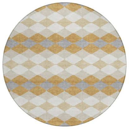LOOMLAN Rugs Eira Gold Washable Indoor-Outdoor Rug
