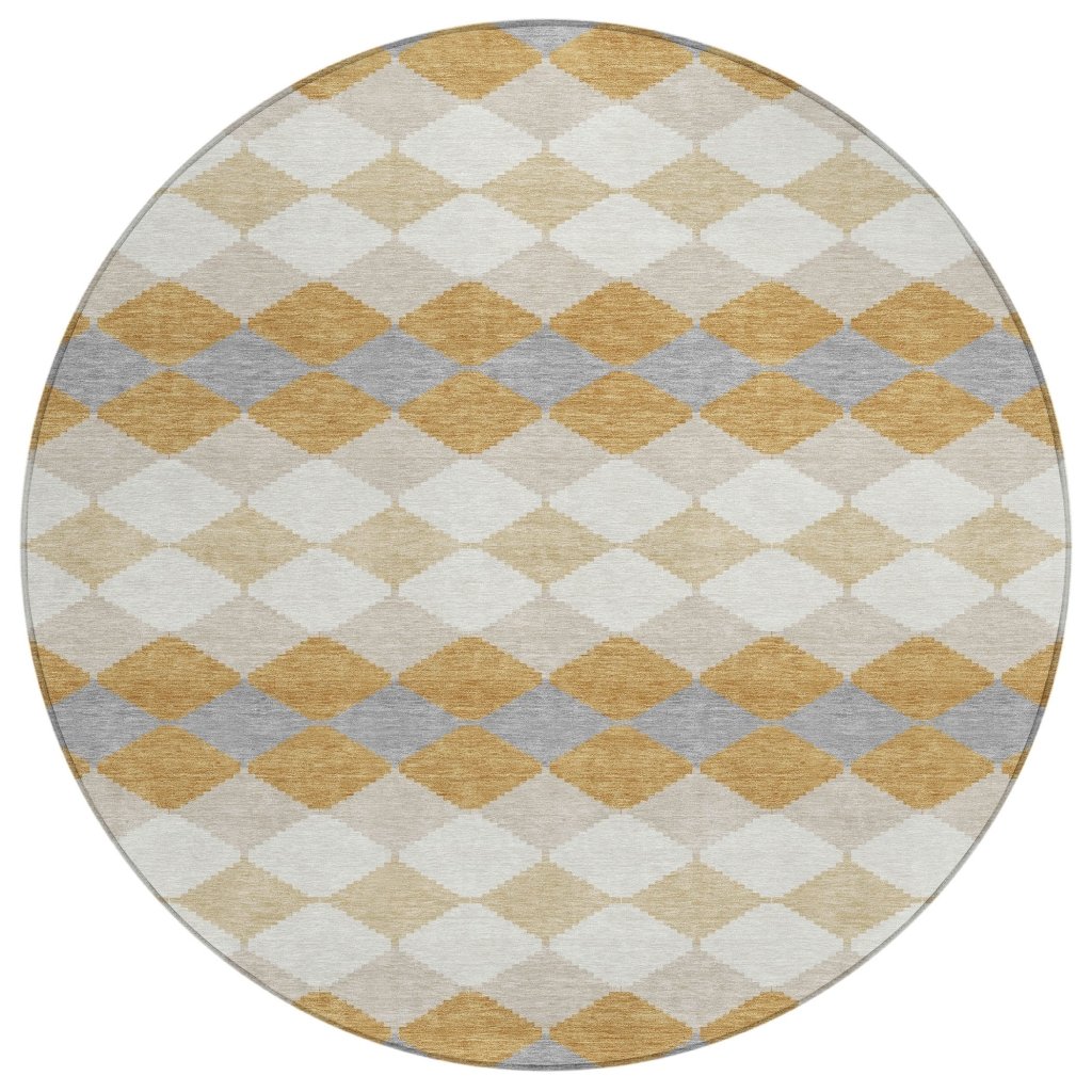LOOMLAN Rugs Eira Gold Washable Indoor-Outdoor Rug