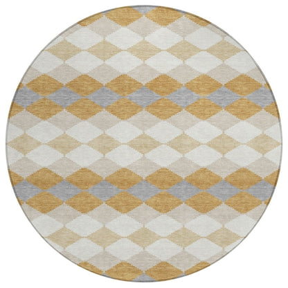 LOOMLAN Rugs Eira Gold Washable Indoor-Outdoor Rug