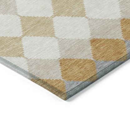 LOOMLAN Rugs Eira Gold Washable Indoor-Outdoor Rug