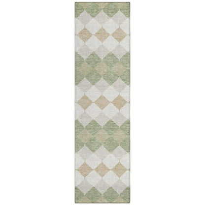 LOOMLAN Rugs Eira Green Washable Indoor-Outdoor Rug