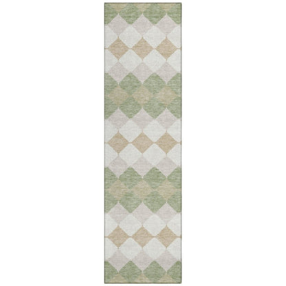 LOOMLAN Rugs Eira Green Washable Indoor-Outdoor Rug