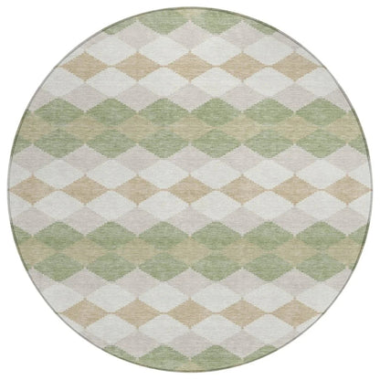 LOOMLAN Rugs Eira Green Washable Indoor-Outdoor Rug