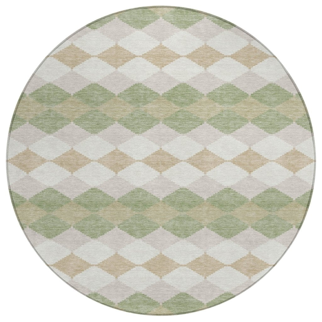 LOOMLAN Rugs Eira Green Washable Indoor-Outdoor Rug