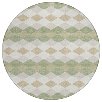 LOOMLAN Rugs Eira Green Washable Indoor-Outdoor Rug