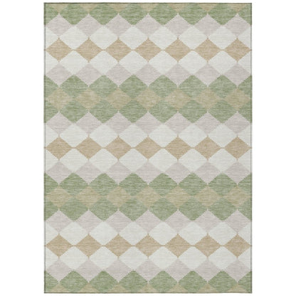 LOOMLAN Rugs Eira Green Washable Indoor-Outdoor Rug