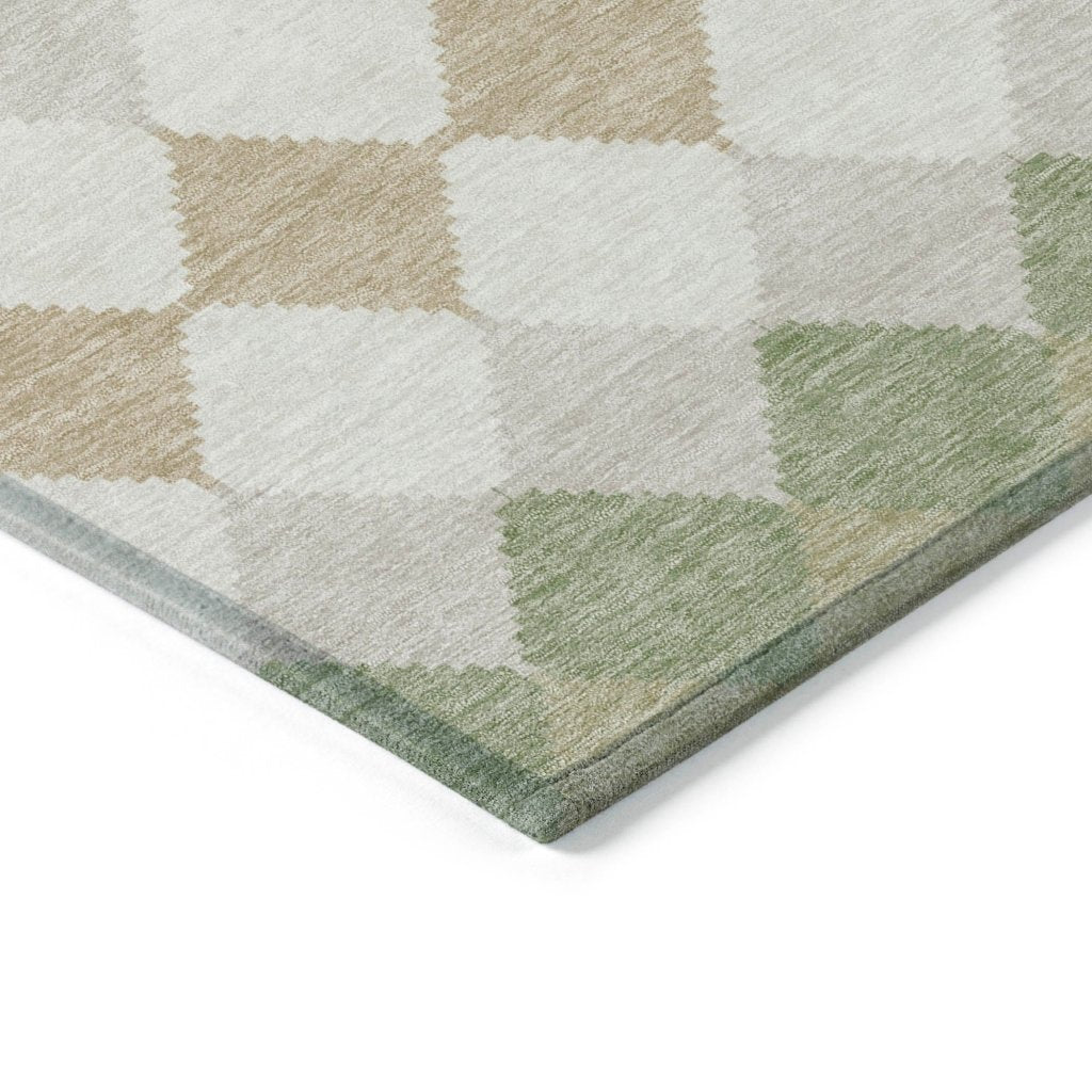 LOOMLAN Rugs Eira Green Washable Indoor-Outdoor Rug