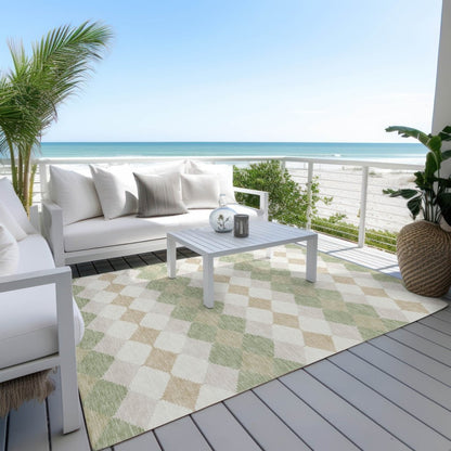 LOOMLAN Rugs Eira Green Washable Indoor-Outdoor Rug