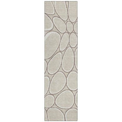 LOOMLAN Rugs Elantra Beige Washable Indoor-Outdoor Rug