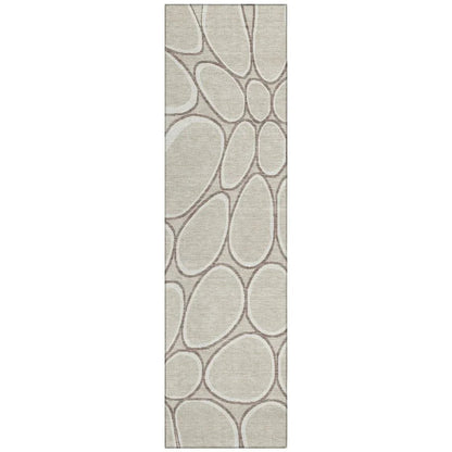LOOMLAN Rugs Elantra Beige Washable Indoor-Outdoor Rug
