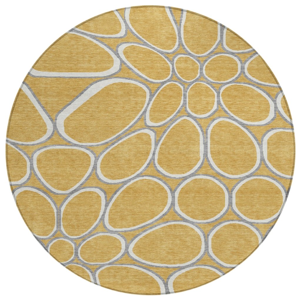 LOOMLAN Rugs Elantra Gold Washable Indoor-Outdoor Rug