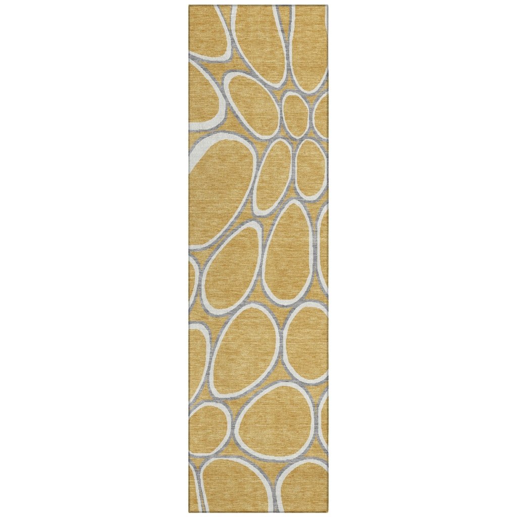 LOOMLAN Rugs Elantra Gold Washable Indoor-Outdoor Rug