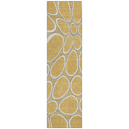 LOOMLAN Rugs Elantra Gold Washable Indoor-Outdoor Rug