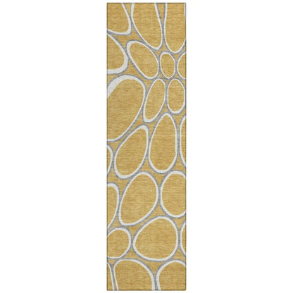 LOOMLAN Rugs Elantra Gold Washable Indoor-Outdoor Rug