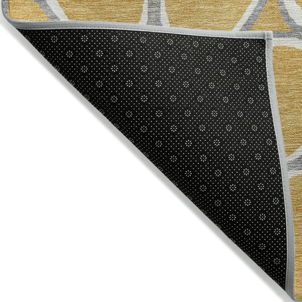 LOOMLAN Rugs Elantra Gold Washable Indoor-Outdoor Rug