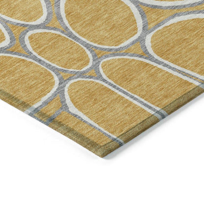 LOOMLAN Rugs Elantra Gold Washable Indoor-Outdoor Rug