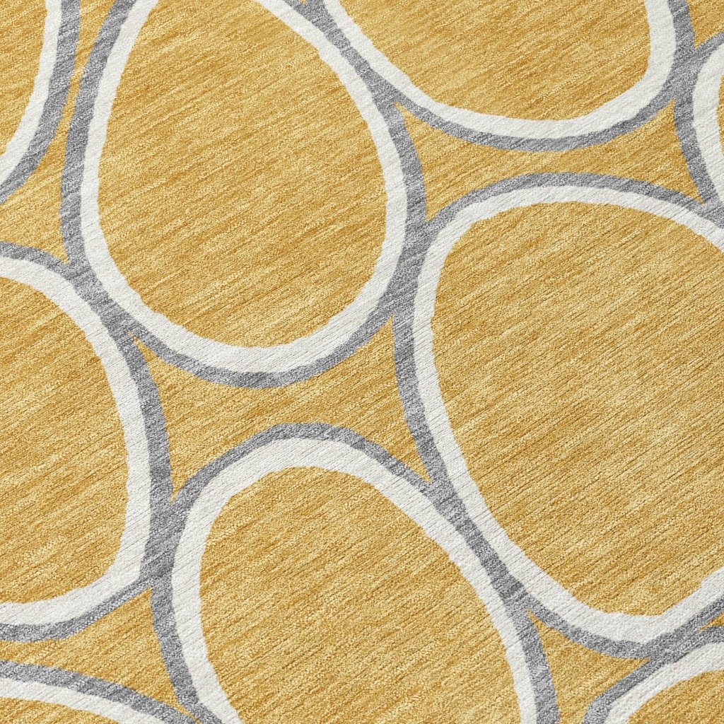 LOOMLAN Rugs Elantra Gold Washable Indoor-Outdoor Rug