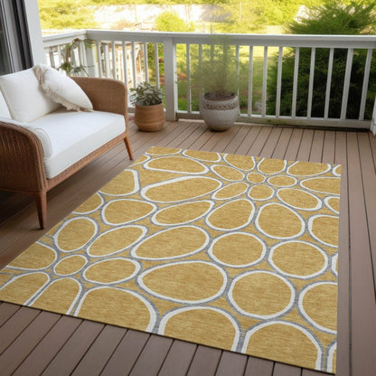 LOOMLAN Rugs Elantra Gold Washable Indoor-Outdoor Rug