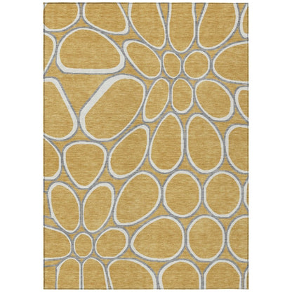 LOOMLAN Rugs Elantra Gold Washable Indoor-Outdoor Rug
