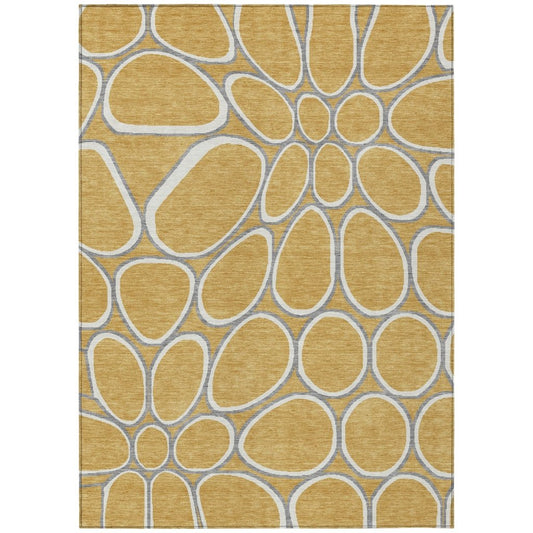 LOOMLAN Rugs Elantra Gold Washable Indoor-Outdoor Rug