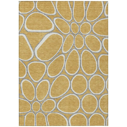 LOOMLAN Rugs Elantra Gold Washable Indoor-Outdoor Rug