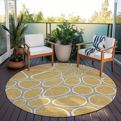 LOOMLAN Rugs Elantra Gold Washable Indoor-Outdoor Rug
