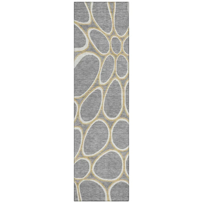 LOOMLAN Rugs Elantra Gray Washable Indoor-Outdoor Rug
