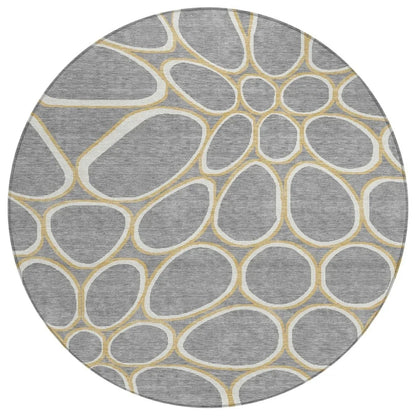 LOOMLAN Rugs Elantra Gray Washable Indoor-Outdoor Rug
