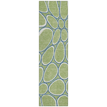 LOOMLAN Rugs Elantra Green Washable Indoor-Outdoor Rug