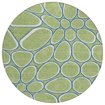 LOOMLAN Rugs Elantra Green Washable Indoor-Outdoor Rug