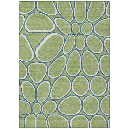 LOOMLAN Rugs Elantra Green Washable Indoor-Outdoor Rug