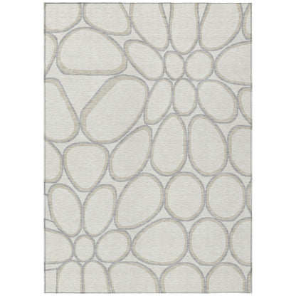 LOOMLAN Rugs Elantra Ivory Washable Indoor-Outdoor Rug